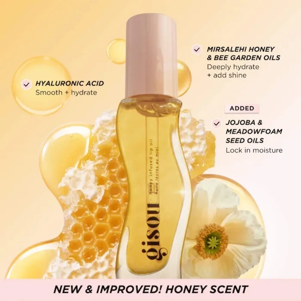 Gisou Honey Infused Lip Oil Honey Gold Shade New In Box